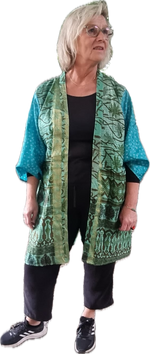 Ladda upp bild till gallerivisning, Kimono kort - jag var en sari