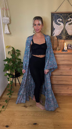 Load image into Gallery viewer, Kimono/dress with ruffle