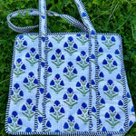 Load image into Gallery viewer, 2. Practical and spacious cotton tote bag with flowers