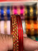 Ladda upp bild till gallerivisning, Indiska barnbangles 2:2 – 6 st, glitter & enfärgade