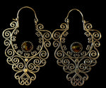 Load image into Gallery viewer, 5. Bronze Earrings with Semi-Precious Stones