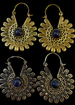 Load image into Gallery viewer, 6. Bronze Earrings with Semi-Precious Stones