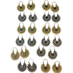Load image into Gallery viewer, 3. Bronze Earrings with Semi-Precious Stones