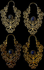 Load image into Gallery viewer, 5. Bronze Earrings with Semi-Precious Stones
