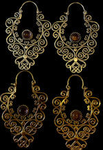 Load image into Gallery viewer, 5. Bronze Earrings with Semi-Precious Stones