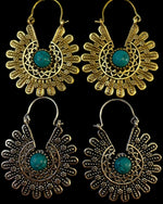 Load image into Gallery viewer, 6. Bronze Earrings with Semi-Precious Stones