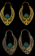 Load image into Gallery viewer, 7. Bronze Earrings with Semi-Precious Stones