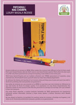Load image into Gallery viewer, Patchouli & Nag Champa Namaste India handrullad indisk rökelse