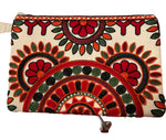 Load image into Gallery viewer, Broderad handledsväska från Indien – unik färgstark clutch
