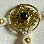 Load image into Gallery viewer, 3. Flower of Life Macramé Hand Jewelry Bracelet
