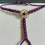 Load image into Gallery viewer, 4. Flower of Life Macramé Hand Jewelry Bracelet

