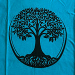 Load image into Gallery viewer, linne med tree of life tryck viskos sommarkläder blå
