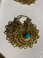 Load image into Gallery viewer, 8. Bronze Earrings with Semi-Precious Stones

