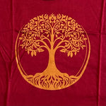 Load image into Gallery viewer, linne med tree of life tryck viskos sommarkläder röd
