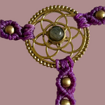 Ladda upp bild till gallerivisning, 1. Flower of Life Handsmyckesarmband i makramé
