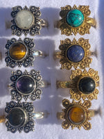 Load image into Gallery viewer, Bronze ring with gemstone
