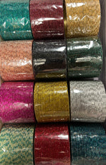 Ladda upp bild till gallerivisning, Färgglada indiska bangles med glitter – 6 st för 20 kr
