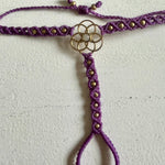 Load image into Gallery viewer, 4. Flower of Life Macramé Hand Jewelry Bracelet
