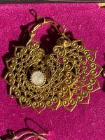 Load image into Gallery viewer, 8. Bronze Earrings with Semi-Precious Stones
