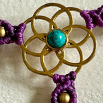 Load image into Gallery viewer, 4. Flower of Life Macramé Hand Jewelry Bracelet

