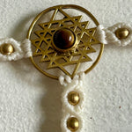 Load image into Gallery viewer, 3. Flower of Life Macramé Hand Jewelry Bracelet
