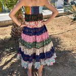 Load image into Gallery viewer, Bohemian ruffled cotton skirt
