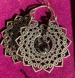 Load image into Gallery viewer, 8. Bronze Earrings with Semi-Precious Stones
