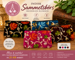 Ladda upp bild till gallerivisning, Indisk broderad sammetsbörs – blommor
