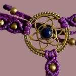 Ladda upp bild till gallerivisning, 1. Flower of Life Handsmyckesarmband i makramé
