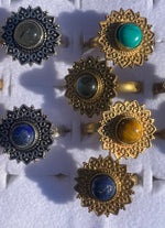 Load image into Gallery viewer, Bronze ring with gemstone

