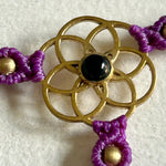 Load image into Gallery viewer, 4. Flower of Life Macramé Hand Jewelry Bracelet
