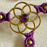 Load image into Gallery viewer, 4. Flower of Life Macramé Hand Jewelry Bracelet
