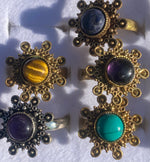 Load image into Gallery viewer, Bronze ring with gemstone
