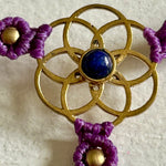 Load image into Gallery viewer, 4. Flower of Life Macramé Hand Jewelry Bracelet
