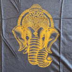 Load image into Gallery viewer, linne med elefant tryck viskos sommarkläder svart 
