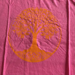 Load image into Gallery viewer, Bohemiskt linne i viskos – lös och luftig modell med unikt tryck tree of life rosa 
