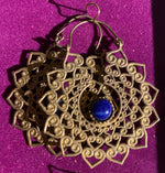 Load image into Gallery viewer, 8. Bronze Earrings with Semi-Precious Stones

