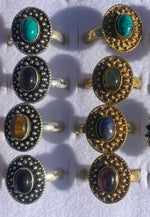 Load image into Gallery viewer, Bronze ring with gemstone
