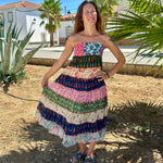 Load image into Gallery viewer, Bohemian ruffled cotton skirt

