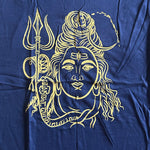 Load image into Gallery viewer, Bohemiskt linne i viskos – lös och luftig modell med unikt tryck Shiva blå 
