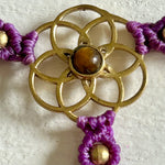 Load image into Gallery viewer, 4. Flower of Life Macramé Hand Jewelry Bracelet
