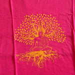 Load image into Gallery viewer, linne med buddha tree of life tryck viskos sommarkläder rosa 
