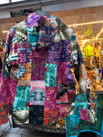 Ladda upp bild till gallerivisning, Akryljacka med fleecefoder och luva mönster
