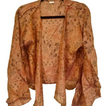 Load image into Gallery viewer, Silk tie top with wide sleeves
