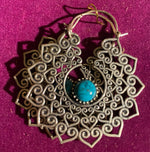 Load image into Gallery viewer, 8. Bronze Earrings with Semi-Precious Stones
