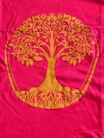 Load image into Gallery viewer, linne med tree of life tryck viskos sommarkläder Rosa 
