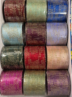 Ladda upp bild till gallerivisning, Indiska bangles med guldglitter – 6 st för 20 kr

