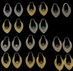 Load image into Gallery viewer, 7. Bronze Earrings with Semi-Precious Stones
