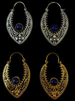 Load image into Gallery viewer, 7. Bronze Earrings with Semi-Precious Stones
