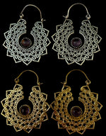 Load image into Gallery viewer, 8. Bronze Earrings with Semi-Precious Stones
